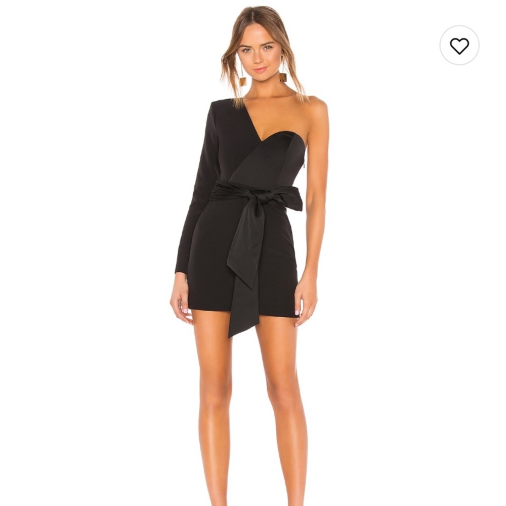 NBD Black One-Shoulder Dress